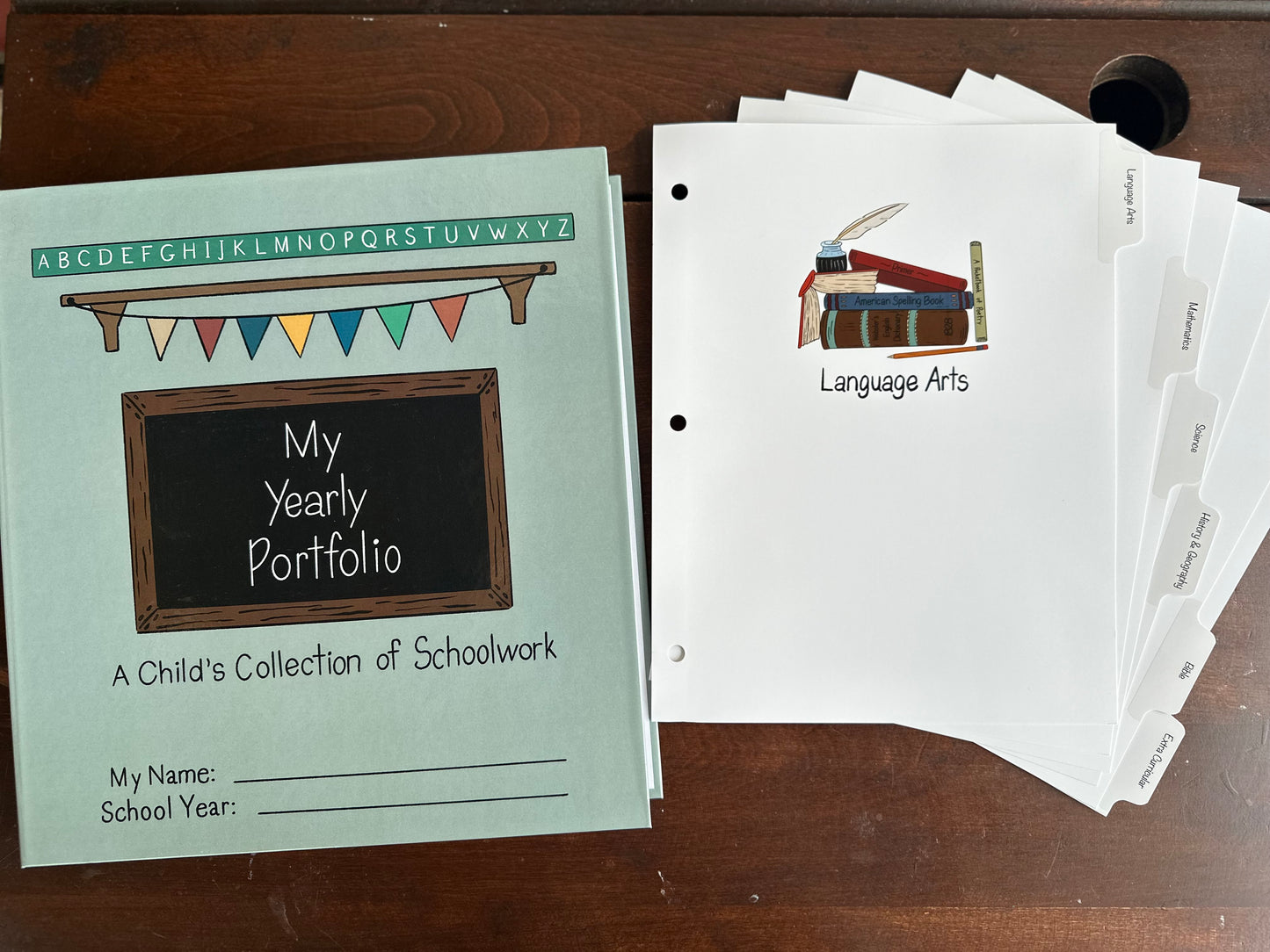 My Yearly Portfolio: A Child's Collection of Schoolwork